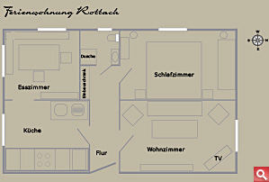 Grundriss Ferienwohnung Rottach